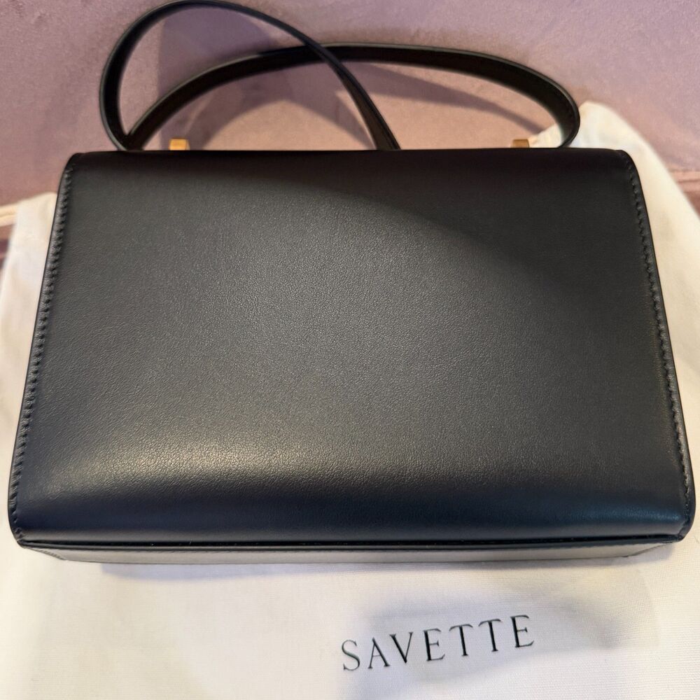 Savette Symmetry 19 in Black Leather NWT - Picture 5 of 9